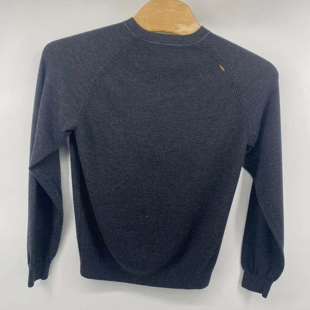 Tiger Woods Collection Sweater Mens Medium Gray‎ Merino Wool Crewneck